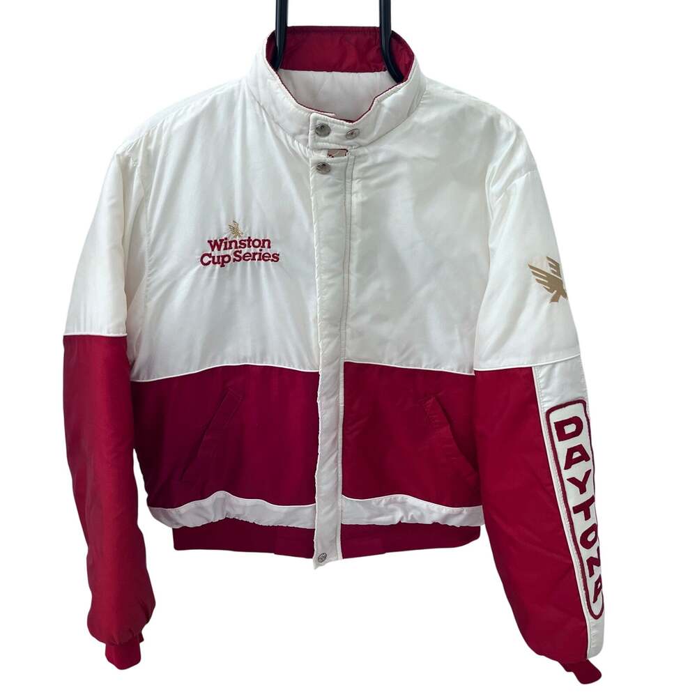 Vintage NASCAR Winston Cup Series Jacket Womens LG Daytona Swingster Puffer 90s